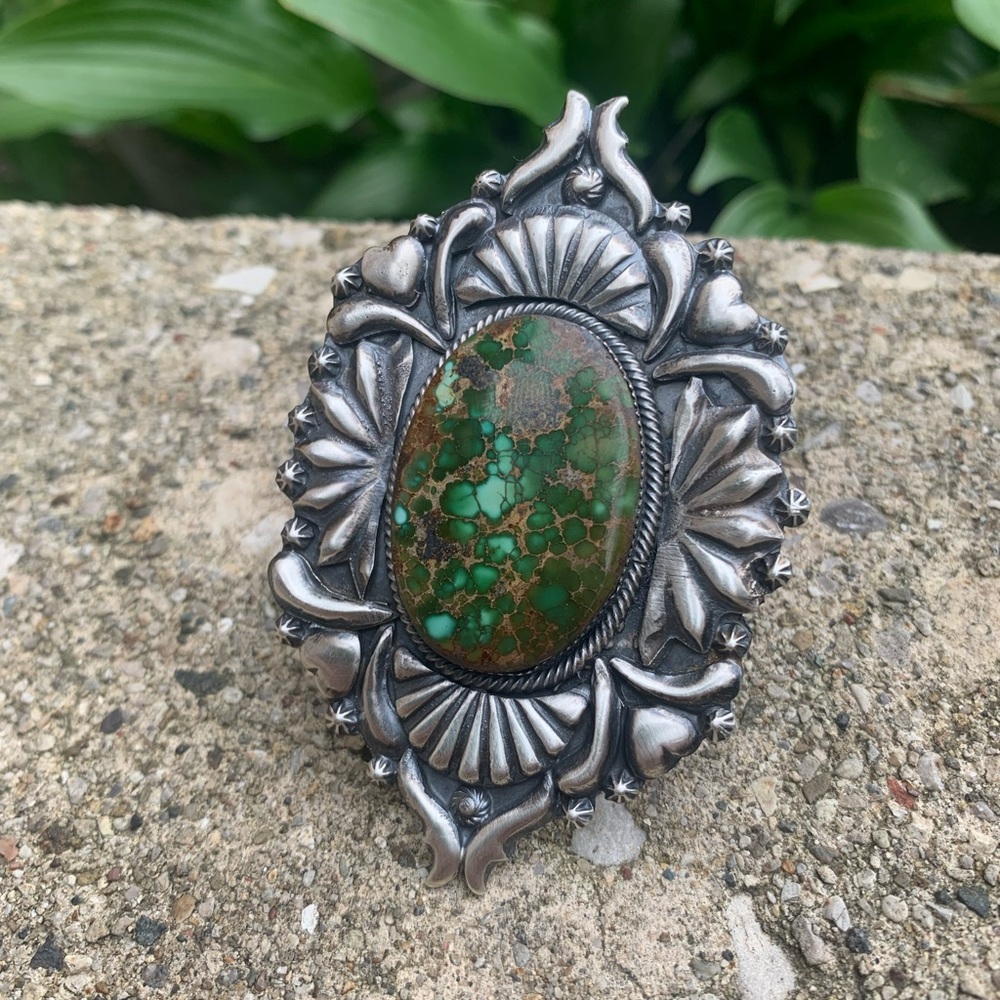 Sterling silver navajo turquoise ring 925 Native American made vintage jewelry - Picture 4 of 13